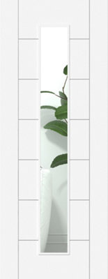 Green & Taylor White Primed 7 Panel Clear Glass Internal Door