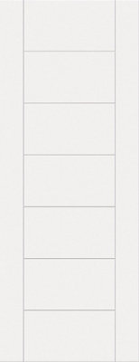 Green & Taylor White Primed 7 Panel Internal Door | DIY at B&Q