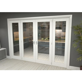 Green & Taylor White Primed Shaker 1 Lite Clear Glass Internal French Door Set - 1920 x 2021 x 133mm (WxHxT)