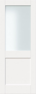 Green & Taylor White Shaker 2 Lite Frosted Glass - Prefinished Internal Door