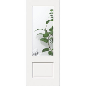 Green & Taylor White Traditional 2 Panel 1 Lite Clear Glass - Prefinished Internal Door
