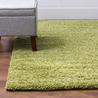 Green Thick Shaggy Rug - California - 110x160cm (3'7x5'4")