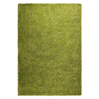 Green Thick Shaggy Rug - California - 300x400cm (9'9"x13'2")