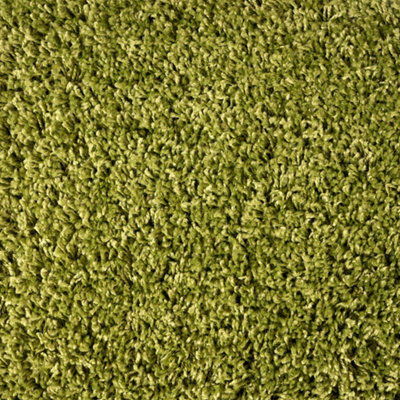 Green Thick Shaggy Rug - California - 300x400cm (9'9"x13'2")