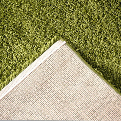 Green Thick Shaggy Rug - California - 300x400cm (9'9"x13'2")