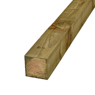 Green Treated Wooden Fence Post UC3u 100mm x 100mm x 2400mm Above Ground Timber Post