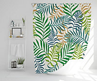Green Tropical Palm Leaves (Shower Curtain) / Default Title