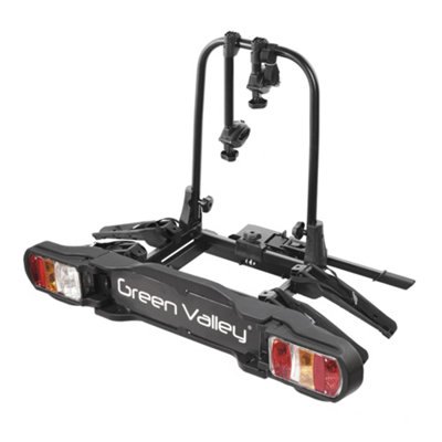 Green Valley Discovery 2 Bike Cycle Carrier Rack, Tow Bar Mounted 13 Pin E Bikes