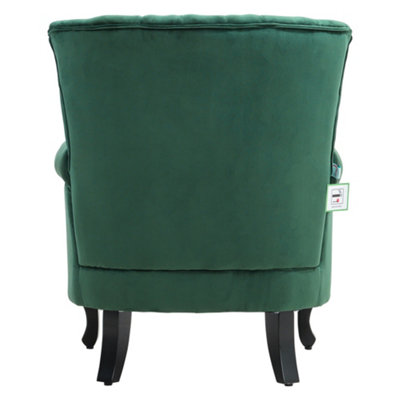 Green velvet hot sale chair b&q