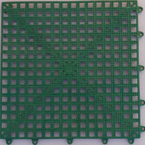 Green Versatile Non Slip Floor Tile (Pack of 4)