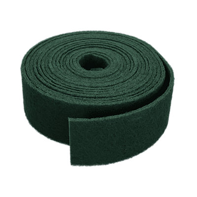 Green. Very Fine. 100mm x 10 metre Surface conditioning non-woven abrasive sanding rolls. Price per roll.