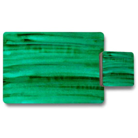 Green Watercolour Strokes Placemat & Coaster Set / Default Title