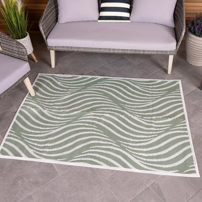 Green Weatherproof Indoor/Outdoor Rug 120x170