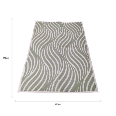 Green Weatherproof Indoor/Outdoor Rug 120x170 - 6