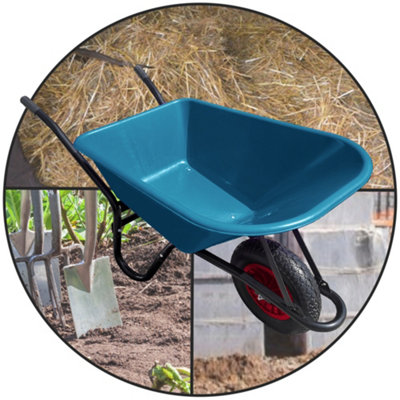 Green Wheelbarrow Plastic Wheelbarrow Professional Garden Barrow 110 ...