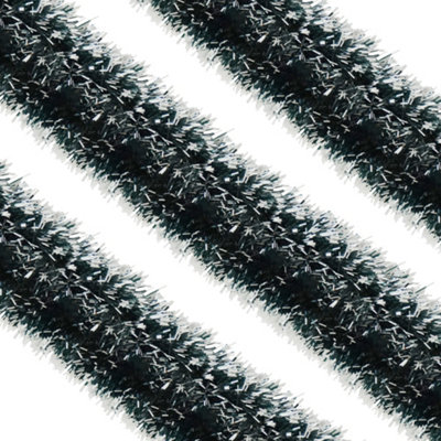 Green & White Metallic Shiny Christmas Tinsel Garland for Xmas Tree ...