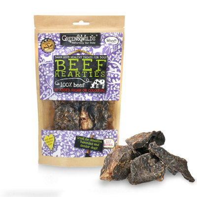 Green & Wilds Dog Treats Beef Hearties 140g