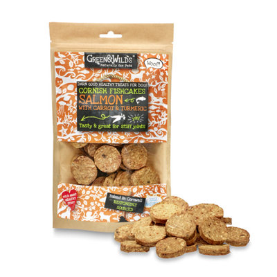 Green & Wilds Dog Treats Cornish Fishcakes with Turmeric 150g