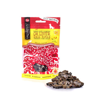 Green & Wilds Dog Treats Ox Liver Deli Bites 40g