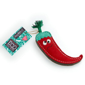 Green & Wilds Eco Dog Toy Chad the Red Hot Chilli Pepper