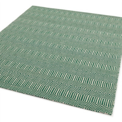 Green Wool Geometric Luxurious Modern Wool Handmade Rug for Living Room ...