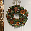 Green Xmas Winter Christmas Festive Wreath, Christmas Wreath for Front Door, Home Decoration 36cm