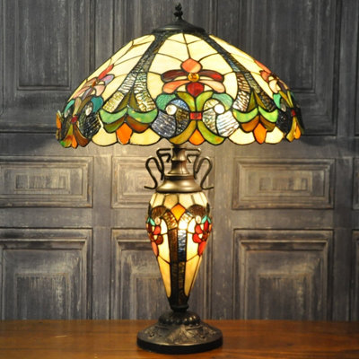 Green & Yellow Double Tiffany Lamp 68cm | DIY At B&Q