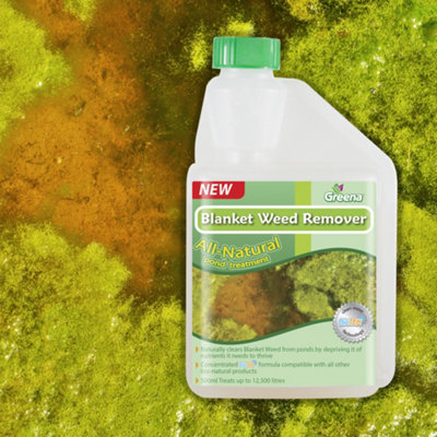 Greena All-Natural Blanket Weed Remover 500ml - Pack of 2 - Treat up to 25,000 Litres