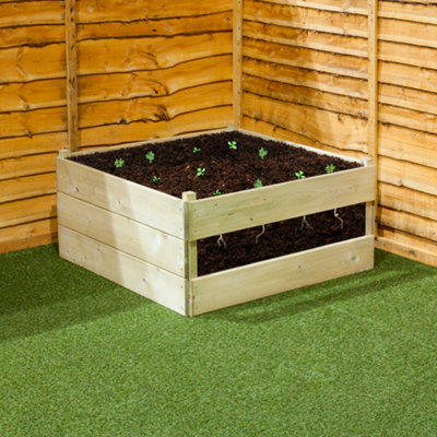 Greena Double Window Raised Bed 45cm High, 90 X 90cm | DIY At B&Q