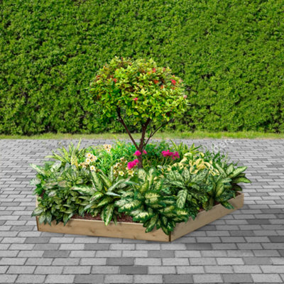 Greena Hexagonal Raised Bed 15 cm High, 120cm each side