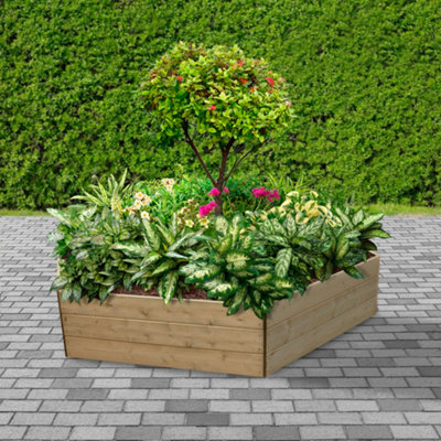 Greena Hexagonal Raised Bed 45 cm High, 120cm each side