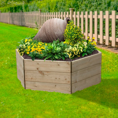 Greena Hexagonal Raised Bed 45 cm High, 60cm each side DIY at B&Q