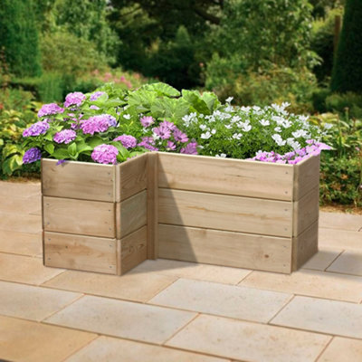 Greena L-Shaped Raised Bed - 60 x 90cm, Height 45cm