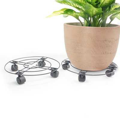 Greena Plant Pot Mover (Black) 2pk