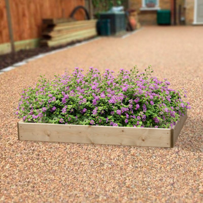 Greena Rectangular Raised Bed 15 cm High, 90 x 120cm