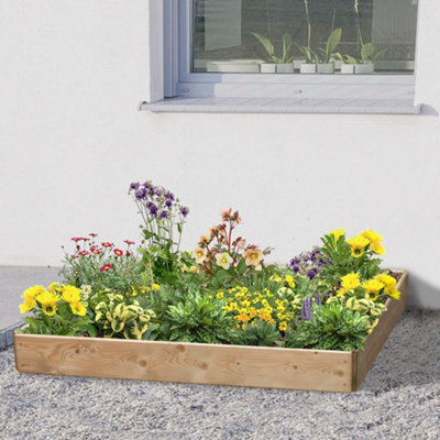 Greena Square Raised Bed 15 cm High, 120 x 120cm