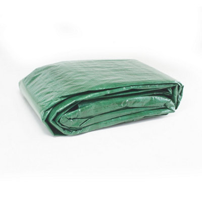 Greena Tarpaulin 3.47 x 5.2m (12 x 18ft) - Green -  Plus Bonus Rope 15m