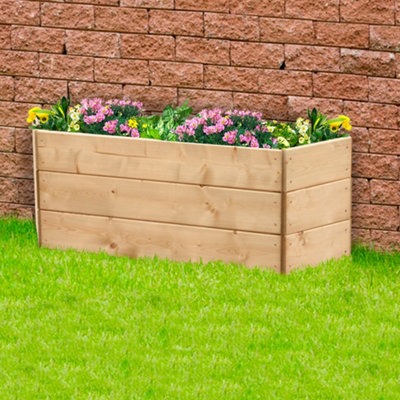 Greena Timber Wall Planter 120cm, H45cm