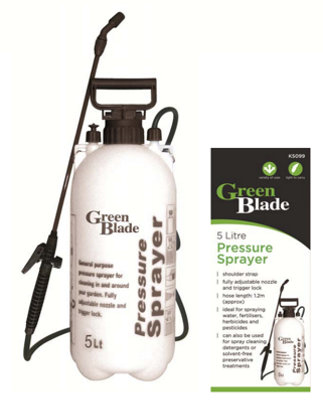 Greenblade KS099 5L Garden Pressure Sprayer Hand Pump Bottle Weed Spray Water 5 Litre Lance