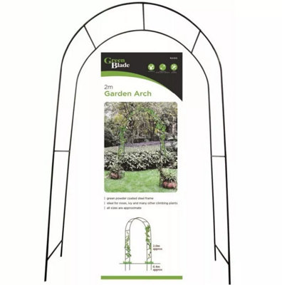 Greenblade RA100 Metal Garden Arch Heavy Duty Steel 2.4m Trellis ...
