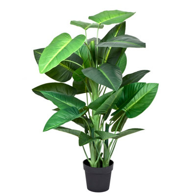 GreenBrokers Artificial Real Touch Calla Lily Tree in Black Pot (130cm)