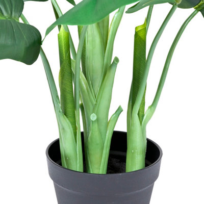 GreenBrokers Artificial Real Touch Calla Lily Tree in Black Pot (90cm)