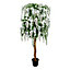 GreenBrokers Artificial White Wisteria Tree 150cm/5ft