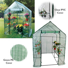 Greenhouse 8 shelf With PE Cover 23034