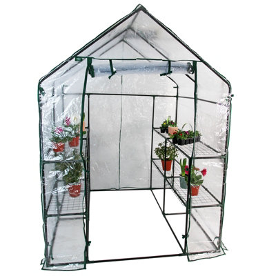 Greenhouse 8 shelf With PE Cover 23034 - 3