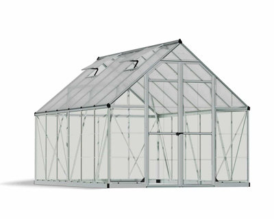 Greenhouse Balance 8 x 12 Extended - Polycarbonate - L367 x W244 x H229 cm - Silver