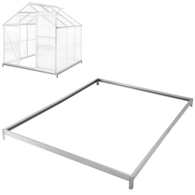 Greenhouse Base - galvanised steel foundation - 190 x 190 x 12 cm