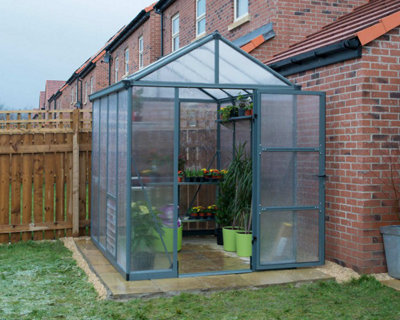 Greenhouse Glory 6 x 8 - Polycarbonate - L244.5 x W195.5 x H251 cm - Grey - 3