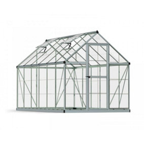 Greenhouse Harmony 6 x 12 - Polycarbonate - L370 x W185 x H208 cm - Silver
