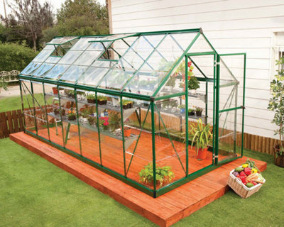 Greenhouse Harmony 6 x 14 - Polycarbonate - L426 x W185 x H208 cm - Green - 3